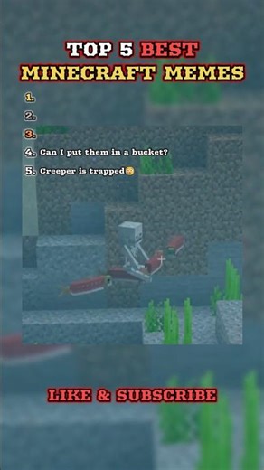 TOP 5 BEST MINECRAFT MEMES [PT. 7] #minecraft #shorts #memes