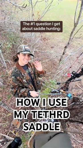 How I use my tethrd saddle! #saddlehunting