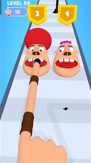 Finger Runner 3D 👆🔥 Lvl-54 | Fun & Addictive Running Game #shorts