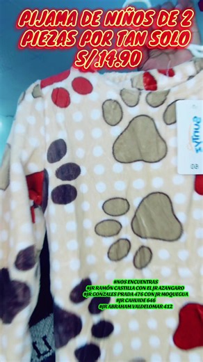 Pijama de niños 2 piezas S/.14.90 cerca de ti en Juliaca y Puno