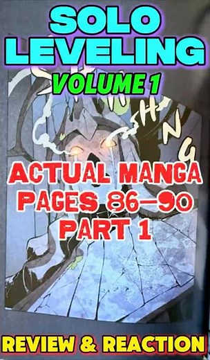 Solo Leveling Full Story — Volume 1 Pages 86—90 Part 1 | Actual Manga Book Review & Reaction