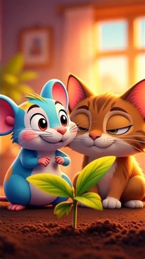 Billi aur Chuha ka Kahani 🐈🐁Make thumbnails in just 1 Minute #shorts​