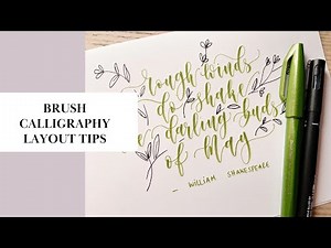Brush Calligraphy Quote Layout - Bouncy Style + Fineliner Embellishments