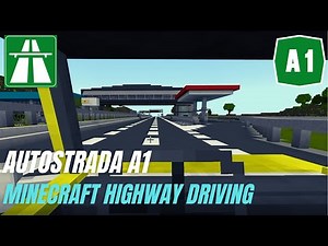 Minecraft Highway A1 with CAR DRIVING MOD (Minecraft Car Ride)