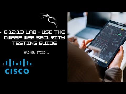 6.12.13 ​Lab - Use the OWASP Web Security Testing Guide