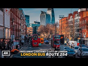 London Morning Commute Experience! ! 🚍🌞 Inner-City Bus Ride from North to East London | Bus 254