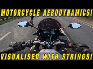Motorcycle Aerodynamics Seen with Strings!