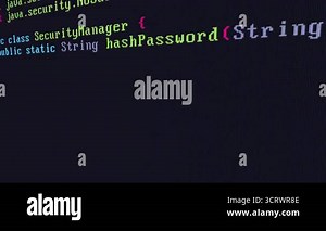 Java source code animation scene opener or background with data security, protection, encrpytion and analyzing code snippets with glitch and distortion effects, concepts, ideas, 4k Stock Video Footage - Alamy