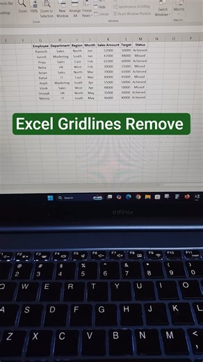 How to Remove Gridlines in Excel #shorts #excel