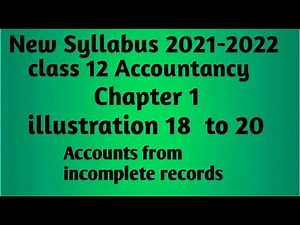 12th Accountancy-Chapter 1(illustration 18 to 20)
