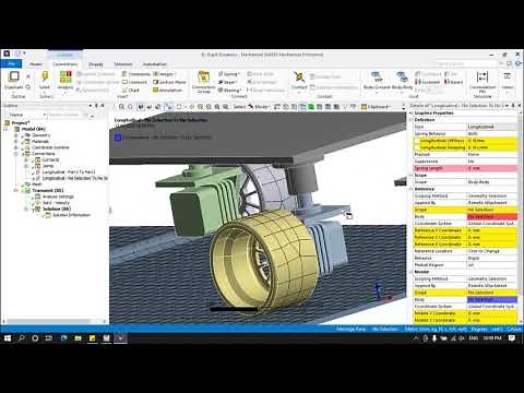 Rigid Body Dynamics on Wheel Robot simulation in Ansys Workbench