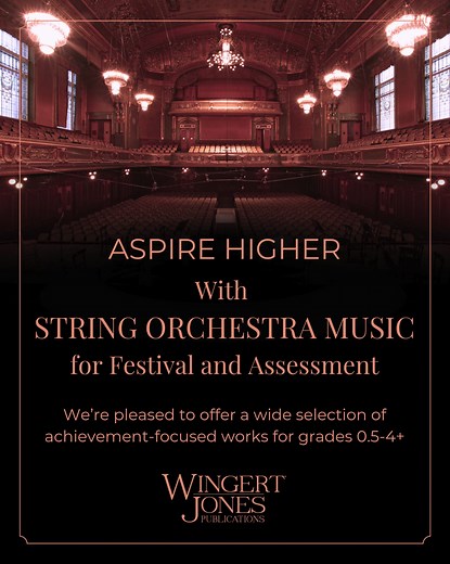 As your holiday plans come to fruition, we hope you will consider our music for your String Orchestra's upcoming festival and assessment performances.  You're listening to "Abstraction" by Tyler Arcari. | Wingert-Jones Publications | Facebook