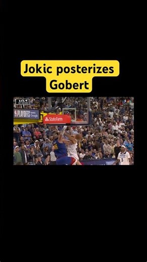Jokic posterizes Gobert #nba #playoffs #joker