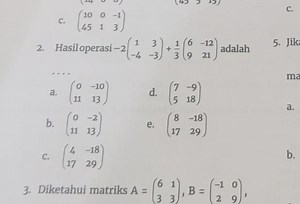 Hasil operasi -2 * (\begin{smallmatrix} 1 & 3 \\ -4 & -3 \end{s... | Filo