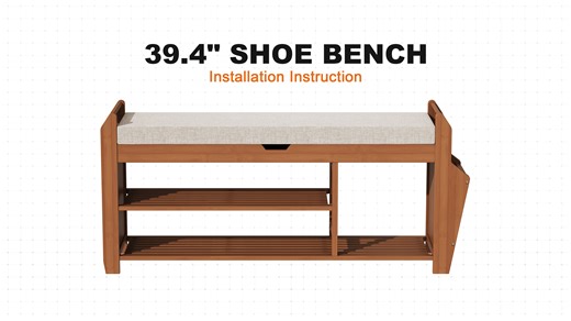 Watch 39.4" Shoe Bench Installation Instruction on Amazon Live