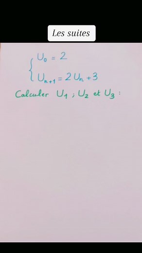 Calculs des termes d’une suite. | Friaacademy