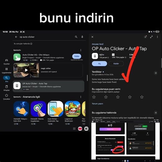 op Auto clicker indirilir #opclicker #autoclicker #roblox #ytdayibenionecikarnolur