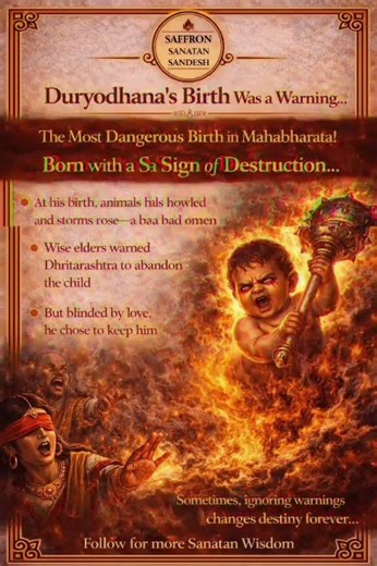 The Most Dangerous Birth in Mahabharata ⚠️ | Duryodhana’s Dark Beginning