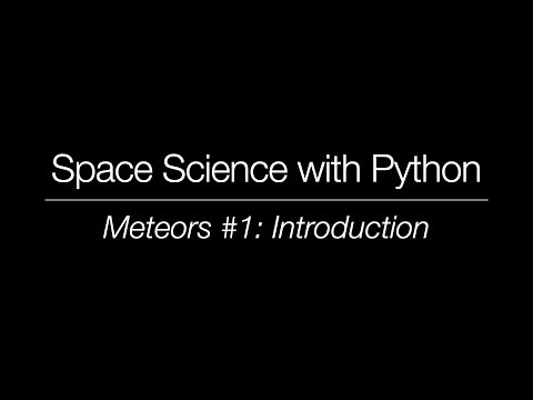 Space Science with Python - Meteor Project (1)