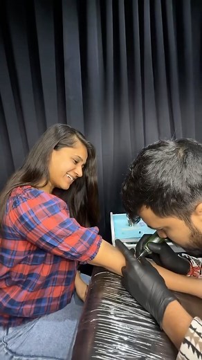 “New age. New ink. New energy 🔥 She chose her birthday to tattoo powerful Sanskrit words — ‘Antah Asti Prarambh’ (Every ending is a new beginning) and ‘Karma’ — a perfect reminder that life moves forward with purpose and strength 🙏 With smiles, excitement, and pure positivity, she turned her special day into a memory that’ll last forever 💫 Tattooed with perfection and good vibes only at J’Tog Tattoo, Surat, one of Gujarat’s best studios 💉 📞 8141870214 | Ink your energy, not just your skin ✨