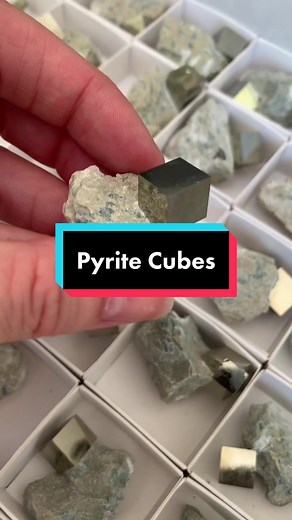 Perfectly Formed Pyrite Cubes - Growth Process Revealed