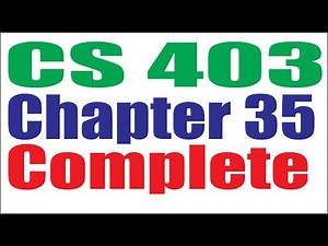 CS403 Lecture35 Complete Virtual University
