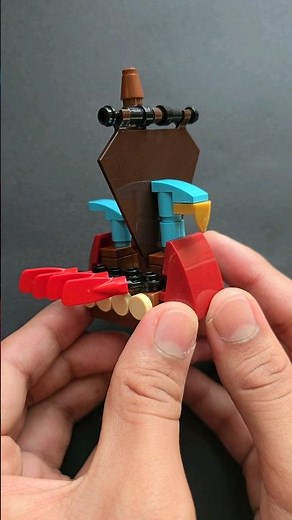 Creation of Lego Viking Ship So Cool miniature version