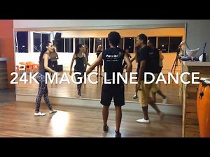 Afro-Latin line dance to Bruno Mars' 24k Magic