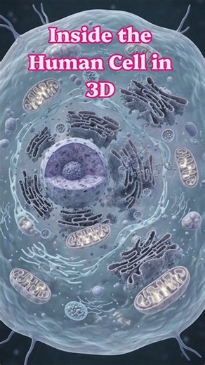 Inside the Human Cell in 3D: How Cells Work 🧬✨ #biology #shorts