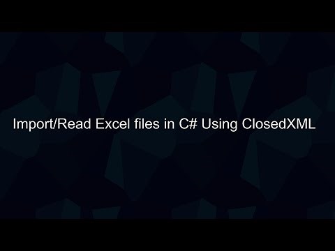 Import/Read Excel files in C# Using ClosedXML