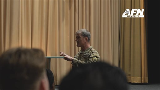 U.S. Army Command Sgt. Maj. TJ Holland, command senior enlisted leader for U.S. European Command (EUCOM), visited SHAPE for an enlisted all call, discussing core U.S. strengths within the NATO mission. 💪 #NATO #StrongerTogether #oneteam #partnership #belgium #europe | AFN Benelux