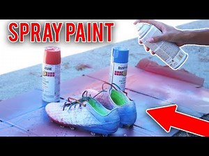 HOW TO SPRAY PAINT CUSTOM SOCCER FOOTBALL CLEATS/ SHOES