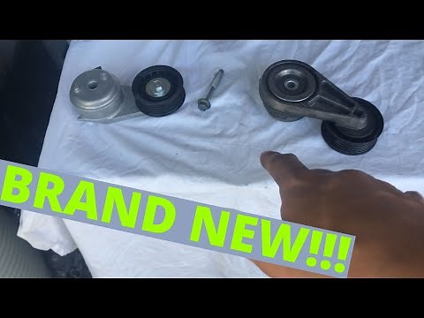 How to REPLACE a TENSIONER PULLEY and SERPENTINE BELT (2005-2009 Mustang)