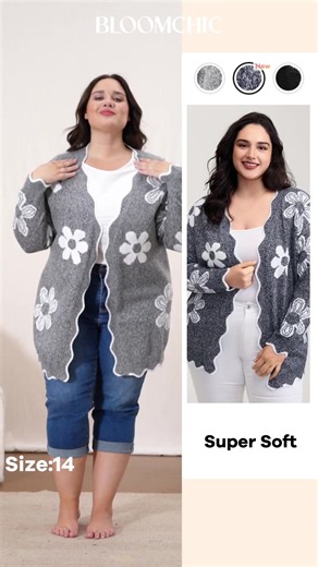 Plus Size Floral Cardigan for Comfy Fall Fashion