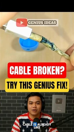 Fix Broken Charging Cable in Seconds! This Actually Works! #diy #lifehacks #ideas #shorts