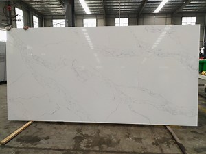 [Hot Item] Caesarstone Color White Calacatta Nuvo Quartz Stone Slab for Backsplash