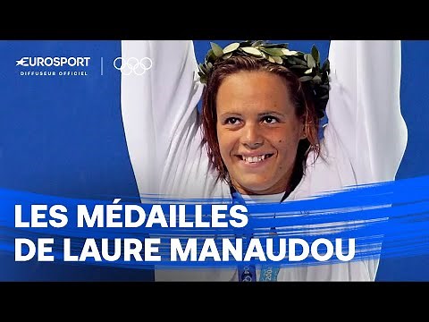JEUX OLYMPIQUES - Les médailles de Laure Manaudou à Athènes (2004)