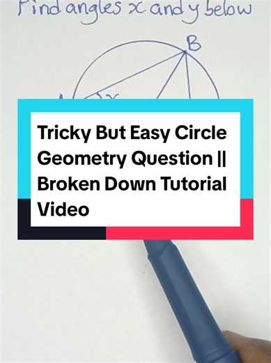 Master Circle Geometry with this clear and simple math lesson! 🔵📐 Learn how to solve circle geometry problems, understand circle theorems, and improve your geometry skills step by step. Perfect for students preparing for WAEC, JAMB, GCSE, SAT, and other math exams. #CircleGeometry #Geometry #MathTutorial #Maths #MathTok