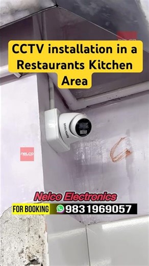 CCTV Camera Installed in a Restaurants Kitchen Area | #nelcoelectronics #cctv #shorts #ytshorts