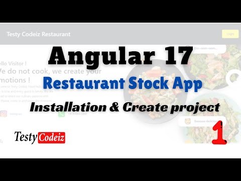 Angular 17 Restaurant Stock Application from scratch | npm installation | Angular Project create