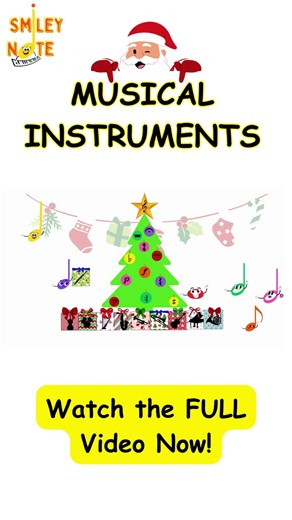 Musical Instruments - Flute - CHRISTMAS VIDEO FOR KIDS with Smiley Note