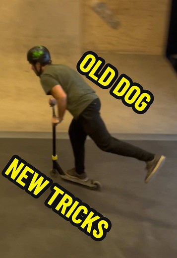 Old dog, new tricks😜 #zendragon #scooterfun #trynewthings #olddognewtrick