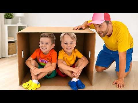 Mike plays hide and seek with Uncle at home - funny stories for children