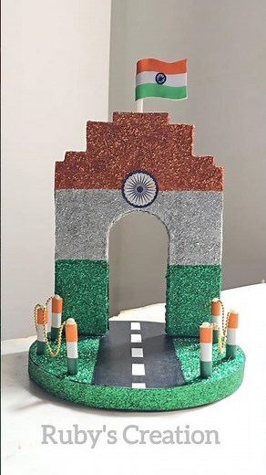India Gate Republic Day Craft 🇮🇳 | DIY Using Simple Materials #youtubeshorts #republicday