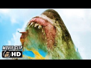 The Sharks Attack The Beach Scene | MEG 2 THE TRENCH (2023) Megalodon, Movie CLIP HD