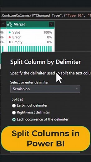 Power BI Split Columns Tutorial | Data Preparation Made Easy
