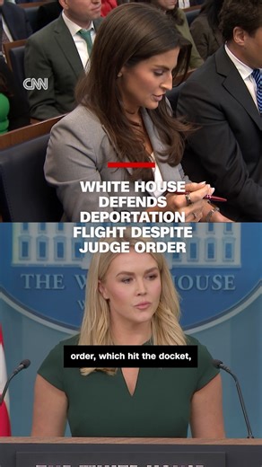 1.4M views · 7.7K reactions | White House press secretary Karoline Leavitt defended the Trump administration's deportation flights to El Salvador despite a judge's order temporarily blocking the flights, telling CNN chief White House correspondent Kaitlan Collins the administration followed the law. Read more about the deportations: https://cnn.it/41yc1BE | CNN | Facebook