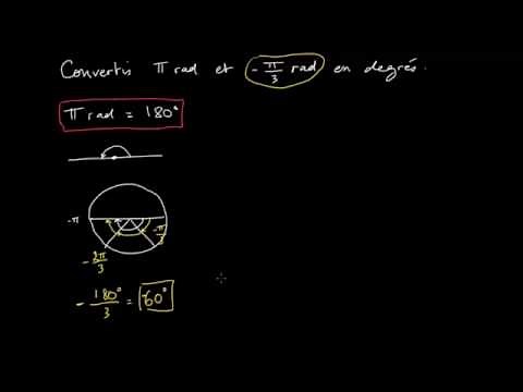 Convertir des radians en degrés