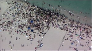 SPRING BREAK: This is what #SouthBeach looks like right now. MORE: http://cbsloc.al/1pOrwSk TRAFFIC: http://cbsloc.al/1XxhVdm | CBS Miami
