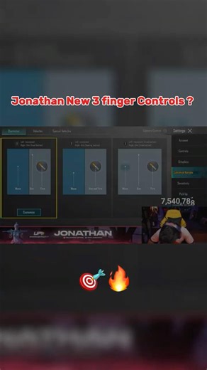 Jonathan Reveals his new 3 Finger controls 🔥 #pubgmobile #bgmi